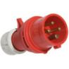 Fiche mâle 3 Phases + Terre 32A 380V