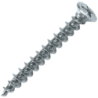 Vis PVC plastique tête fraisée Phillips Zingué - 4,2 x 20 mm Boîte de 1000
