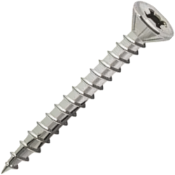Vis bois empreinte universelle tête fraisée 120° zingué blanc boîte de 200