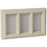 Grille d'aération à sceller Claustra avec moustiquaire PVC sable 215 x 130 mm Nicoll