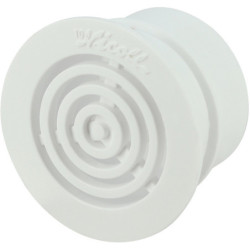 Grille ronde d'aération à visser ou coller pour contre cloison menuiserie - Nicoll - Diamètre 35 mm