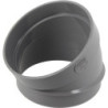 Secteur de coude 30° à coller pour évacuation d'eau - Mâle / Femelle - Ø 100 mm - PVC - Gris