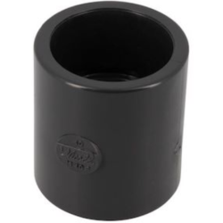 Manchon à coller PVC pression femelle-femelle Nicoll Ø 40 mm gris foncé