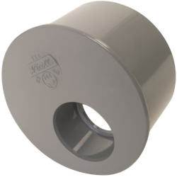 Tampon de réduction simple à coller - Mâle / femelle - Ø 93 / 40 mm - PVC - Gris