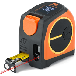 Télémètre laser GeoTape 2in1 avec ruban intégré de 5 mètres - Portée du laser 20 mètres