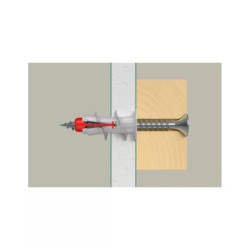 Cheville autoforeuse pour plaques de plâtre - DuoBlade Fischer - 44 mm - Boîte de 50