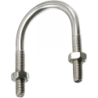 Etrier inox A2 fileté pour tube métrique diamètre 65 mm M8 longueur 106 mm