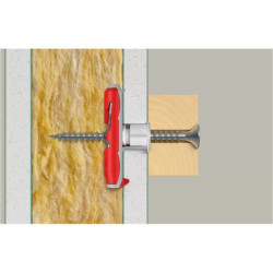 Cheville à bascule Fischer DUOTEC nylon spéciale plafond - Boîte de 50