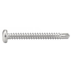 Vis autoperceuse tête cylindrique crantée carrée acier Zingué 4,2 x 19 mm - Boîte de 500
