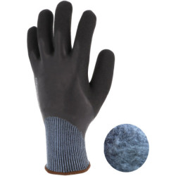 Gants nylon enduit latex double couche doublure molletonnée