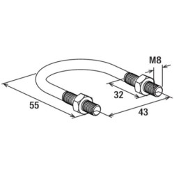 Etrier avec filetage métrique Fischer ETR M26X34 - boîte de 10