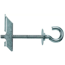 Cheville à bascule avec crochet KDH Fischer - pour corps creux - M6 x 100 mm - boîte de 6