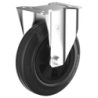 Roulette sur platine fixe bandage caoutchouc noir
