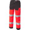 Pantalon haute visibilité rouge et gris T50