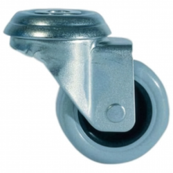 Roulette à oeil pivotante polypropylène gris