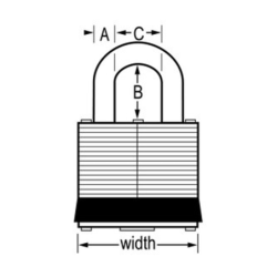 Cadenas Master Lock Laminé gris Modèle 7KALF