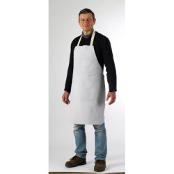 Tablier en cuir croûte de vachette blanc Coverguard pour soudeur 90x60 cm