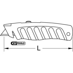 Cutter à retour automatique de lame trapézoïdale