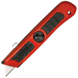Cutter à retour automatique de lame trapézoïdale