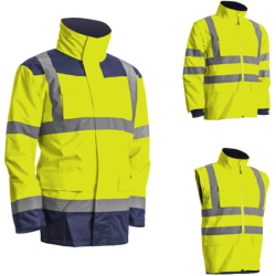 Parka haute-visibilité Kanata 4 en 1 Euro-Protection jaune fluorescent