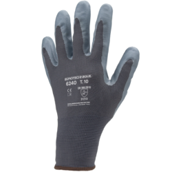 Gant 100% polyamide paume mousse de nitrile gris EN 420 EN 388