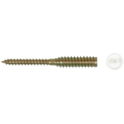 Vis sans tête Top Roc menuiseries PVC acier trempé avec capuchons Boîte de 100
