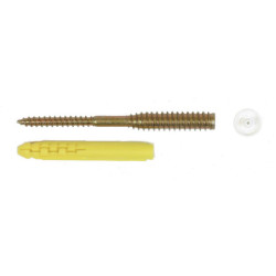 Vis sans tête Top Roc menuiseries PVC acier trempé avec capuchons Boîte de 100