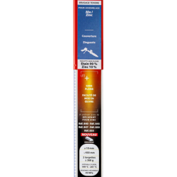 Baguette de brasure sans plomb - étain 90% zinc 10% - Ø10 x 450 mm