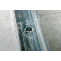 Fixation pour rail dans tous matériaux Fix-Rail 100% Nylon Gris