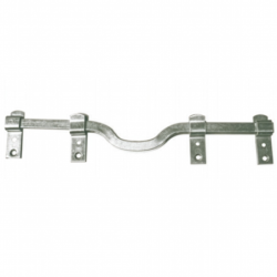 Barre anti-effraction blanche fer carré longueur 44 cm