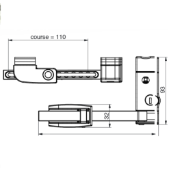 Entrebâilleur de fenêtre Dasistas 2 s'entrouvrant aluminium blanc RAL 9006