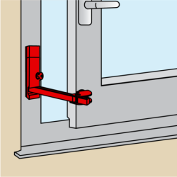 Entrebâilleur de fenêtre Dasistas 2 s'entrouvrant aluminium blanc RAL 9006
