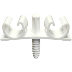 Fix-Ring Multi double - Tube multicouche PER cuivre gainé Ø 16-20 mm Nylon Blanc - Lot de 15