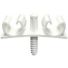 Fix-Ring Multi double - Tube multicouche PER cuivre gainé Ø 16-20 mm Nylon Blanc - Lot de 15