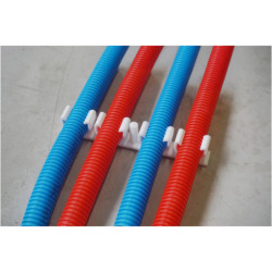 Fix-Ring Multi double - Tube multicouche PER cuivre gainé Ø 16-20 mm Nylon Blanc - Lot de 15