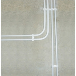 Fix-Ring Multi double - Tube multicouche PER cuivre gainé Ø 16-20 mm Nylon Blanc - Lot de 15