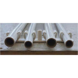 Fix-Ring Multi double - Tube multicouche PER cuivre gainé Ø 16-20 mm Nylon Blanc - Lot de 15