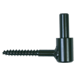 Gond de volet battant pour support bois Clavette soudée Queue filet Acier noir