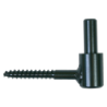Gond de volet battant pour support bois Clavette soudée Queue filet Acier noir