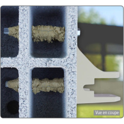 Ensemble de fixation démontable à la résine pour store jusqu'à 200 kg M10 - Acier - Sachet de 4