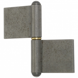 Paumelle de grille roulée lame longue bague laiton hauteur 100 mm capacité 40 kg