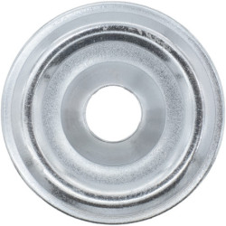 Rosace conique fixation plomberie Ø 32 mm Hauteur 14 mm - Acier zingué blanc - Sachet de 20
