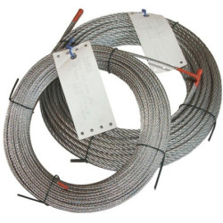 Câble acier galvanisé 7 torons de 7 fils diamètre 2 mm - couronne de 50 m