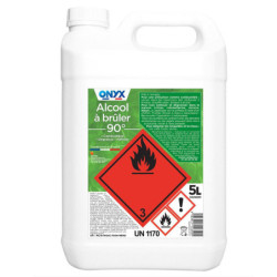 Alcool à brûler 90° Combustible et nettoyant Onyx Bidon de 5L