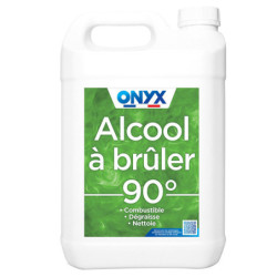 Alcool à brûler 90° Combustible et nettoyant Onyx Bidon de 5L