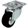 Roulette sur platine pivotante caoutchouc