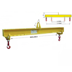 Palonier monopoutre réglable CMU 2000 kg longueur 1000-2000mm