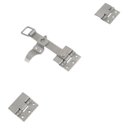 Accessoires d'espagnolette plate Torbel inox 316L avec poignée panneton 3 lacets et support