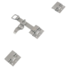 Accessoires d'espagnolette plate Torbel inox 316L avec poignée panneton 3 lacets et support