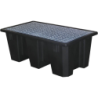 Bac de retention emboitable 220L 1260 x 700 x 490 mm avec caillebottis galva